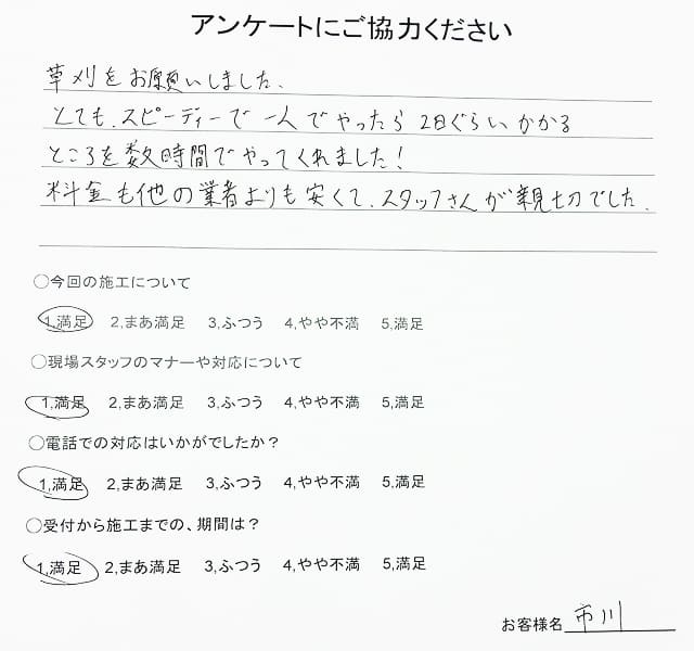お客様の声